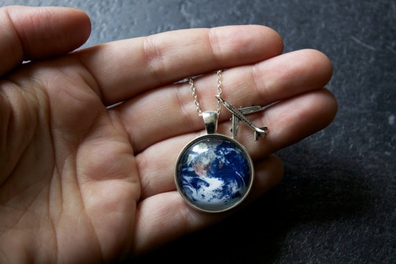 Globe Plane Necklace 